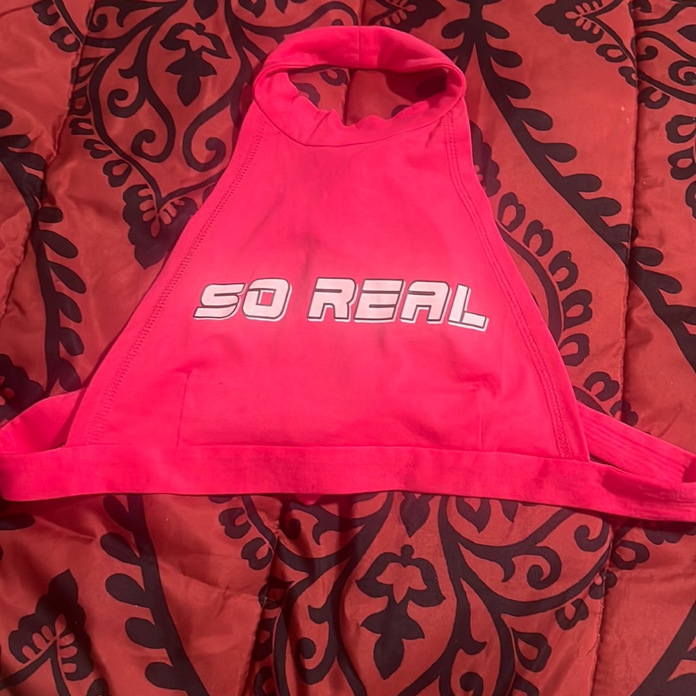 hot pink halter top
